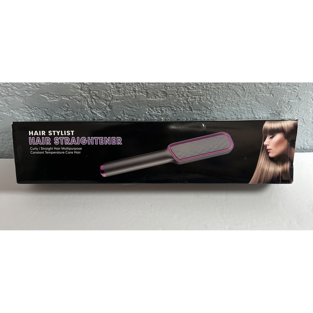 Hair Straightening Brush Ring Hair Straightener Comb Women Fast Heating